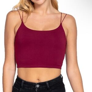 Women's Burgundy Crop Top